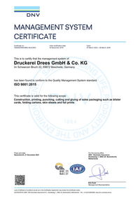 Management System Certificate englisch